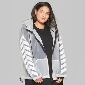 transparent rain anorak jacket